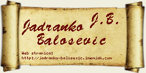 Jadranko Balošević vizit kartica